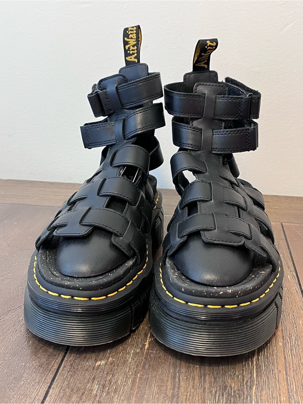 Dr. Martens Ricki Gladiator Black Platform Sandals Womens size 8 - Picture 5 of 11